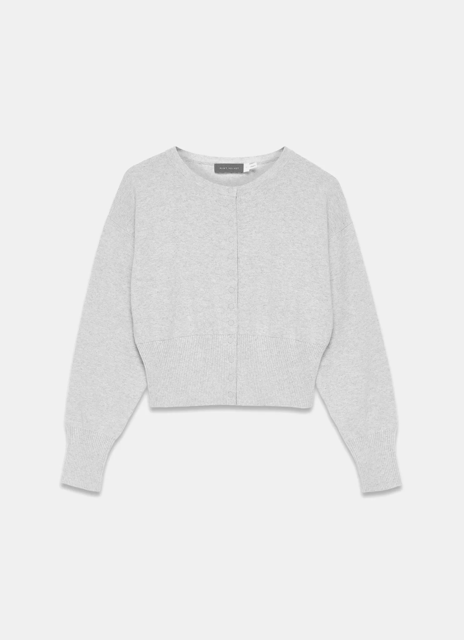 Grey Cotton Blend Cardigan sold by Mint Velvet product image thumbnail 5