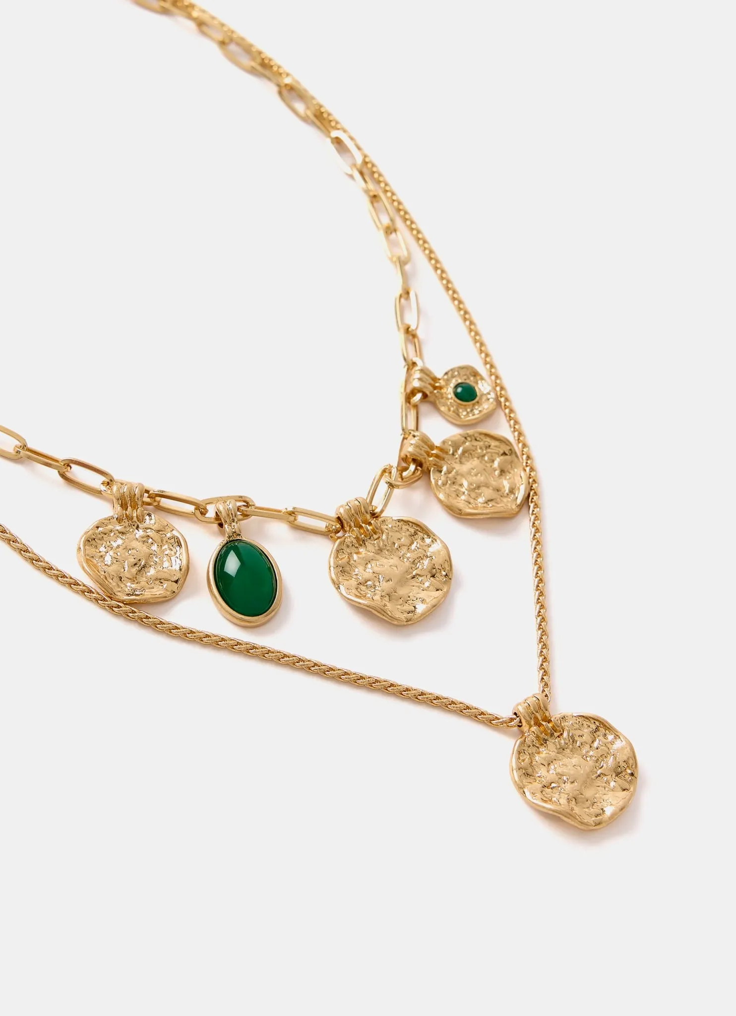 Green Stone Pendant Necklace sold by Mint Velvet product image thumbnail 2