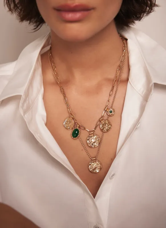 Green Stone Pendant Necklace sold by Mint Velvet