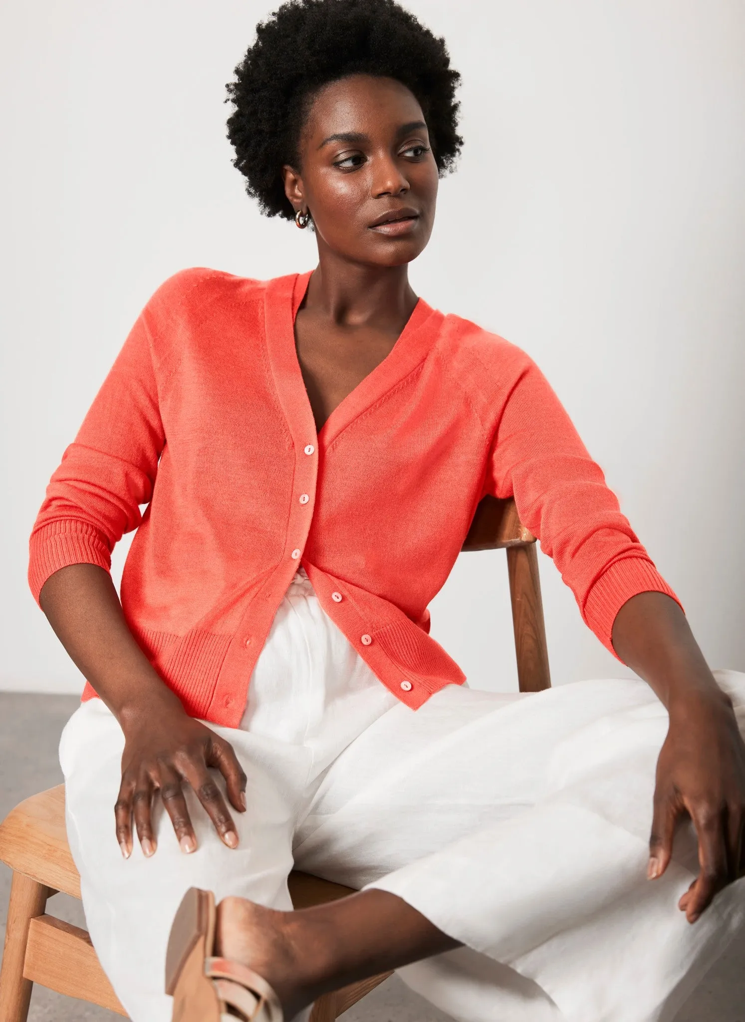 Orange Wool Blend Cardigan sold by Mint Velvet product image thumbnail 5