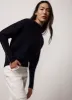 Navy Off The Shoulder Top sold by Mint Velvet