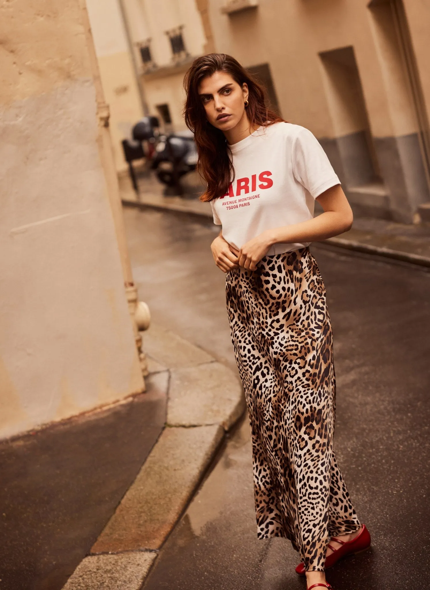 Leopard Print Satin Slip Maxi Skirt sold by Mint Velvet product image thumbnail 3