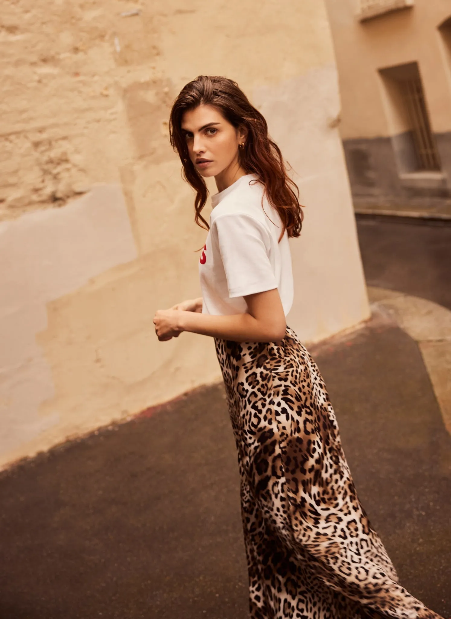 Leopard Print Satin Slip Maxi Skirt sold by Mint Velvet product image thumbnail 2