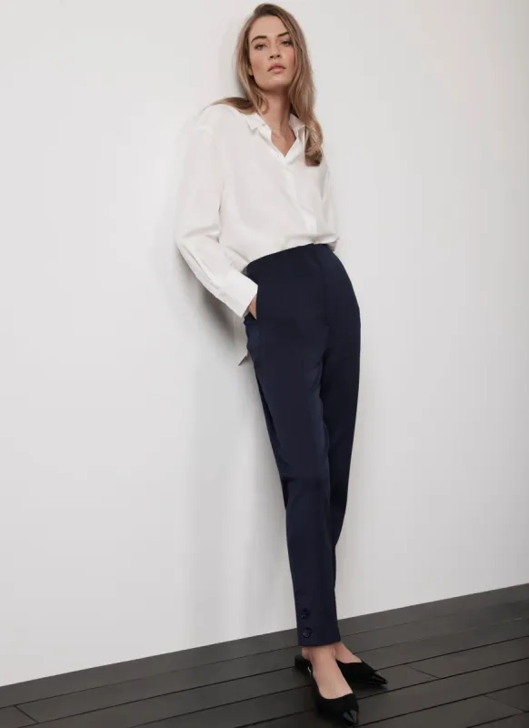 Navy Slim Tailored Trousers sold by Mint Velvet