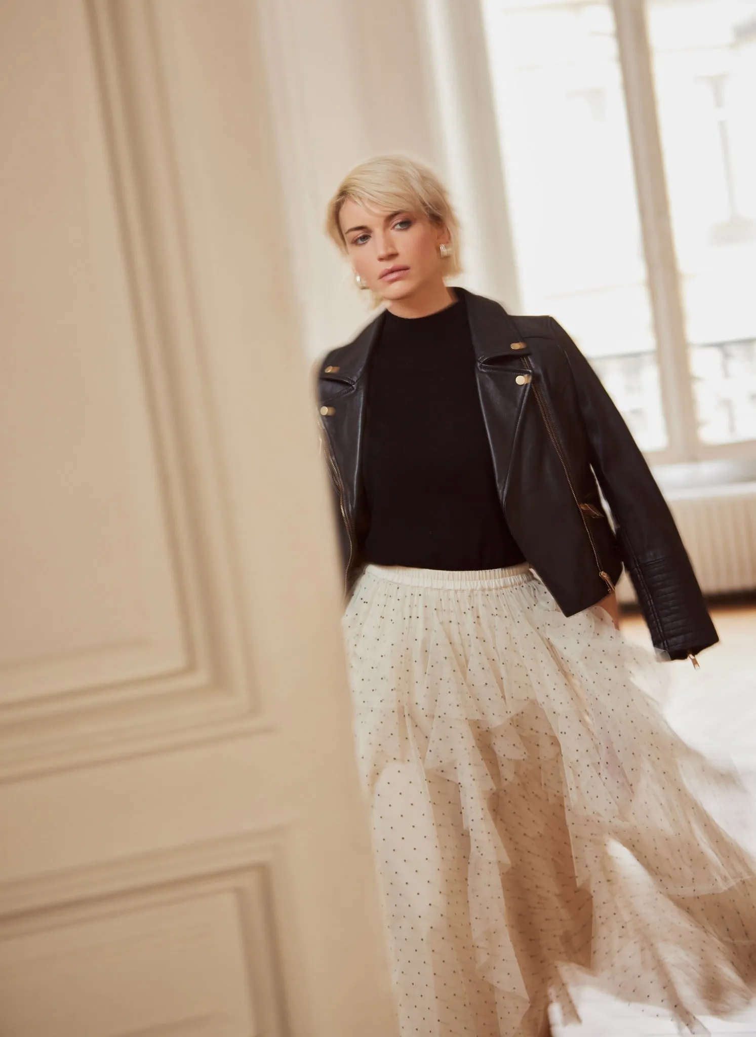 Cream Polka Dot Tulle Maxi Skirt sold by Mint Velvet product image thumbnail 5