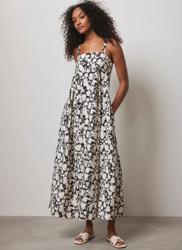 Black Floral Midi Dress sold by Mint Velvet