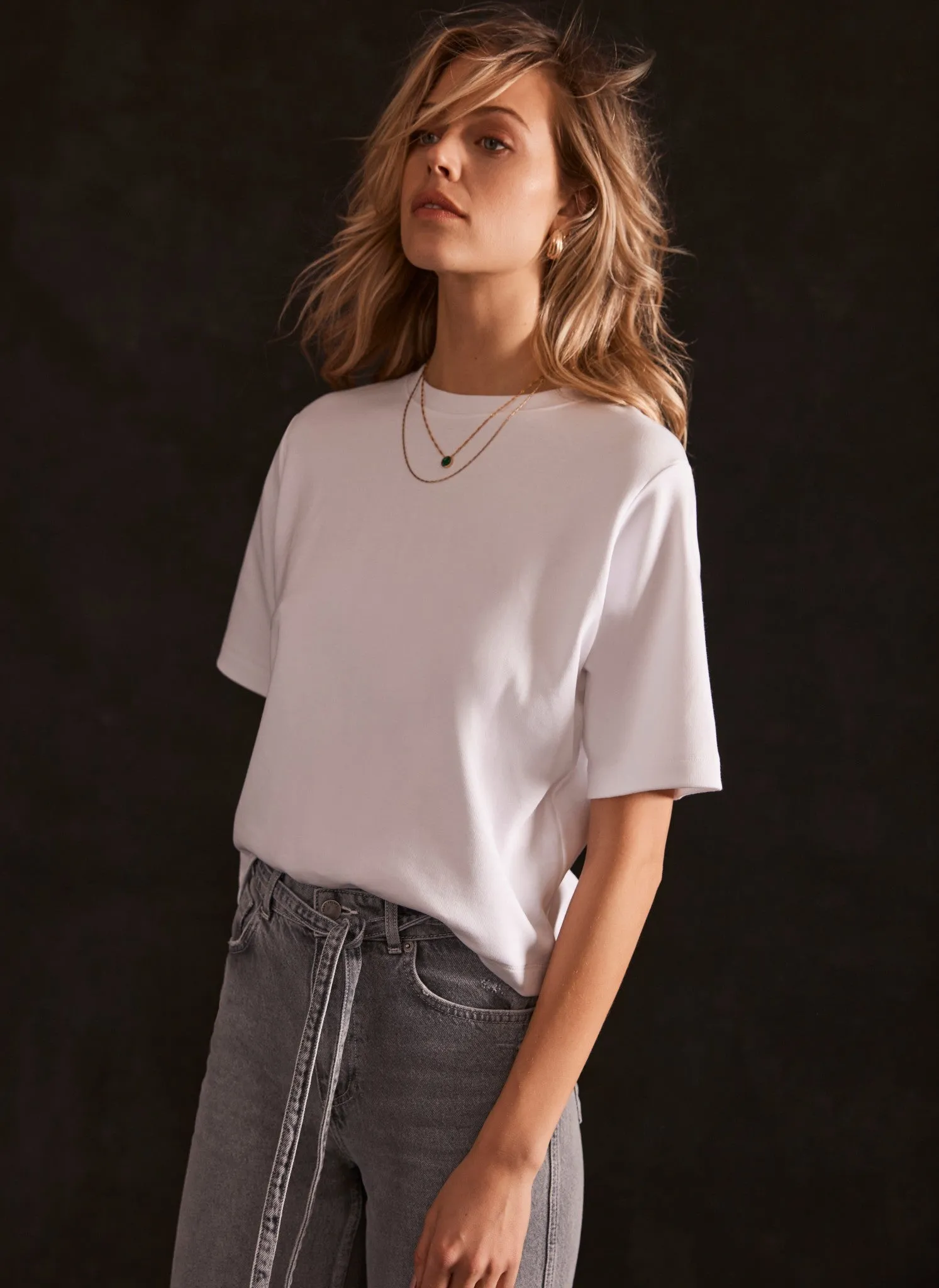 White Ultimate Cotton T-Shirt sold by Mint Velvet product image thumbnail 2