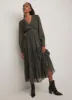 Khaki Tiered Maxi Dress sold by Mint Velvet