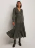 Khaki Tiered Maxi Dress sold by Mint Velvet
