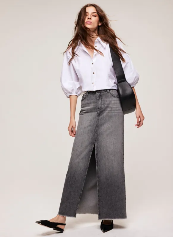 White Puff Sleeve Crop Shirt sold by Mint Velvet