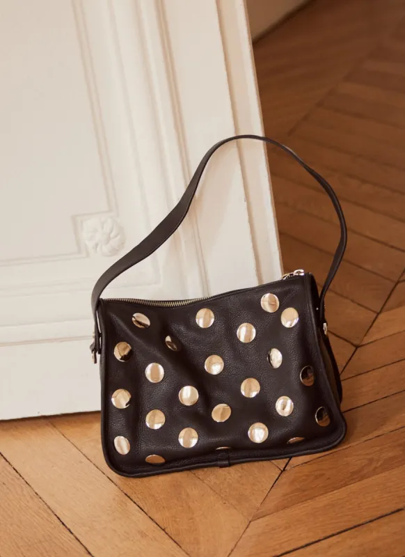 Black Leather Studded Bag sold by Mint Velvet