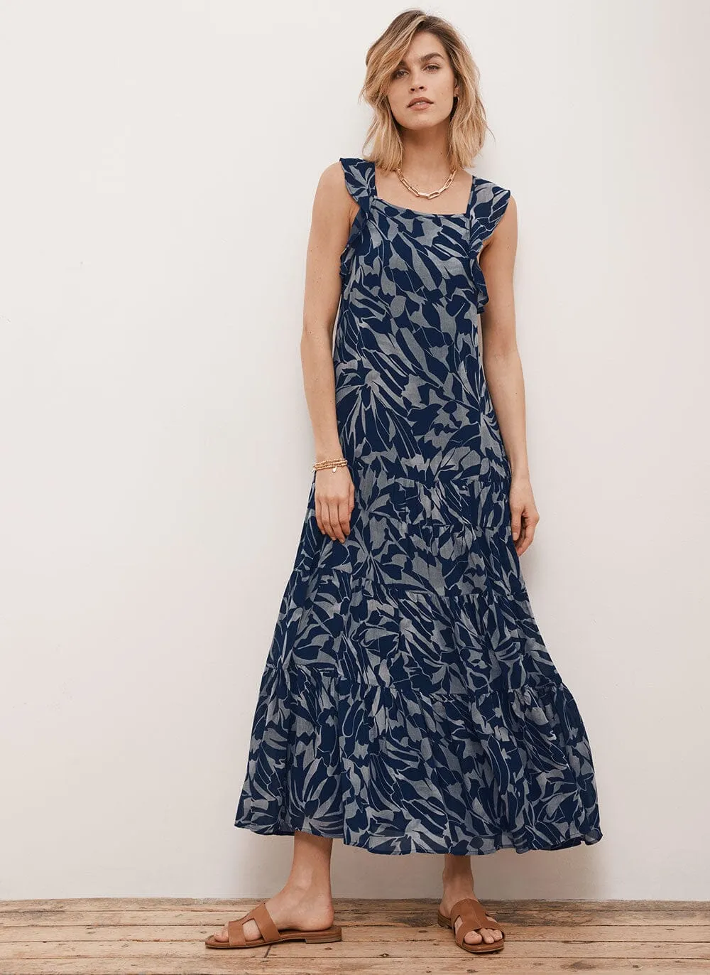 Luna Print Ruffled Maxi Dress sold by Mint Velvet product image thumbnail 3