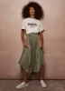 Khaki Pleated Midi Skirt sold by Mint Velvet