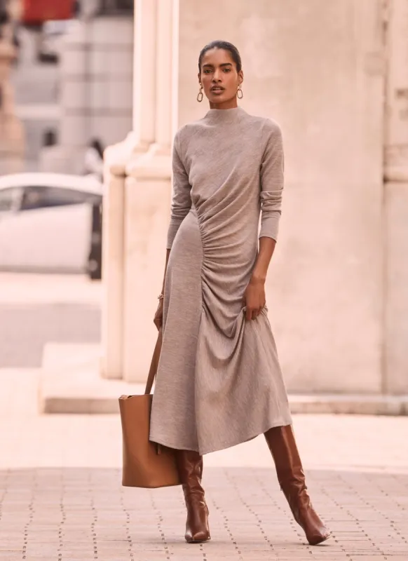 Neutral Jersey Midi Dress sold by Mint Velvet