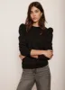 Black Puff Sleeve Sweatshirt sold by Mint Velvet
