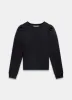 Black Puff Sleeve Sweatshirt sold by Mint Velvet