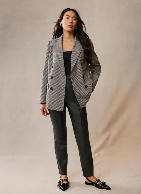 Black Leather Tapered Trousers sold by Mint Velvet