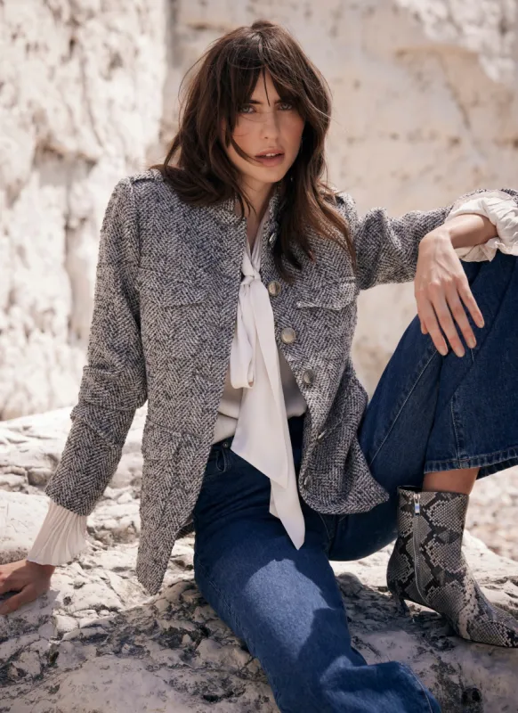 Grey Military Jacket sold by Mint Velvet