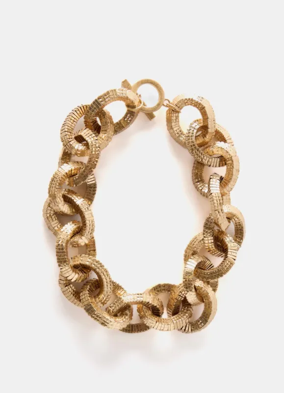 Gold Tone Textured Statement Necklace sold by Mint Velvet