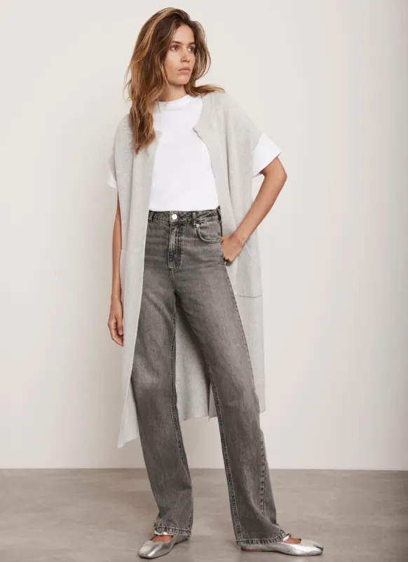 Grey Longline Sleeveless Cardigan sold by Mint Velvet