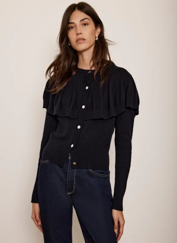Navy Cape Detail Cardigan sold by Mint Velvet
