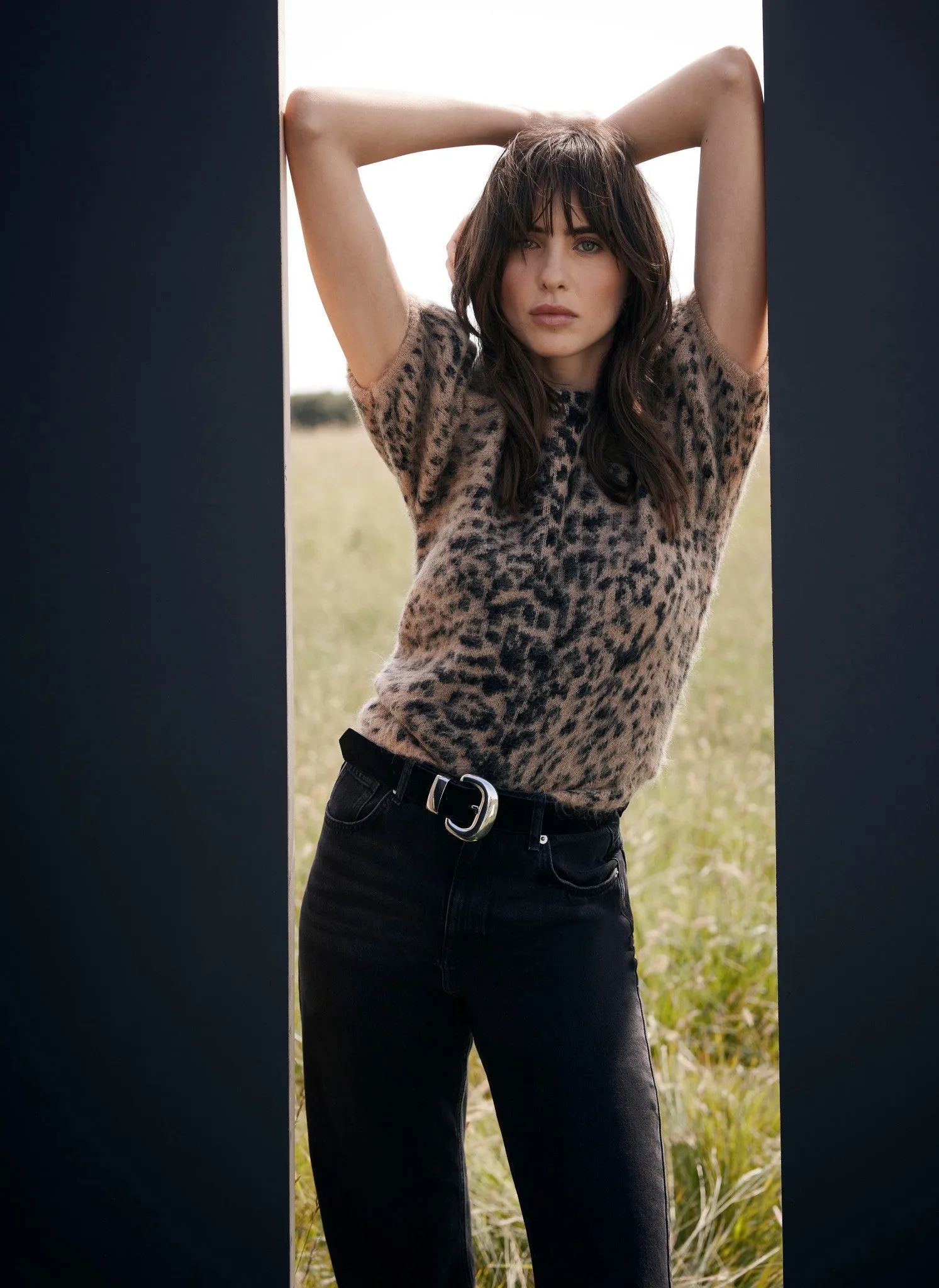 Leopard Wool Blend Knit Top sold by Mint Velvet product image thumbnail 3