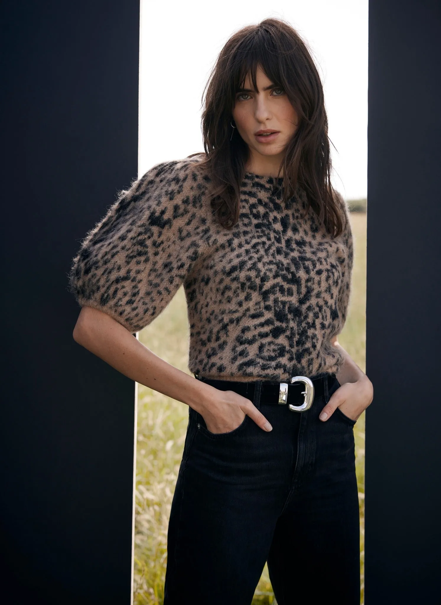 Leopard Wool Blend Knit Top sold by Mint Velvet product image thumbnail 5