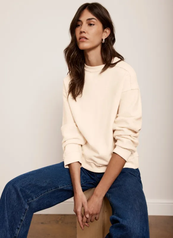 Neutral Textured Sweatshirt sold by Mint Velvet