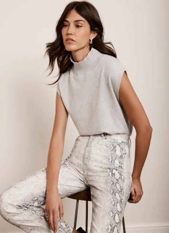 Grey Wool Blend Knit Top sold by Mint Velvet