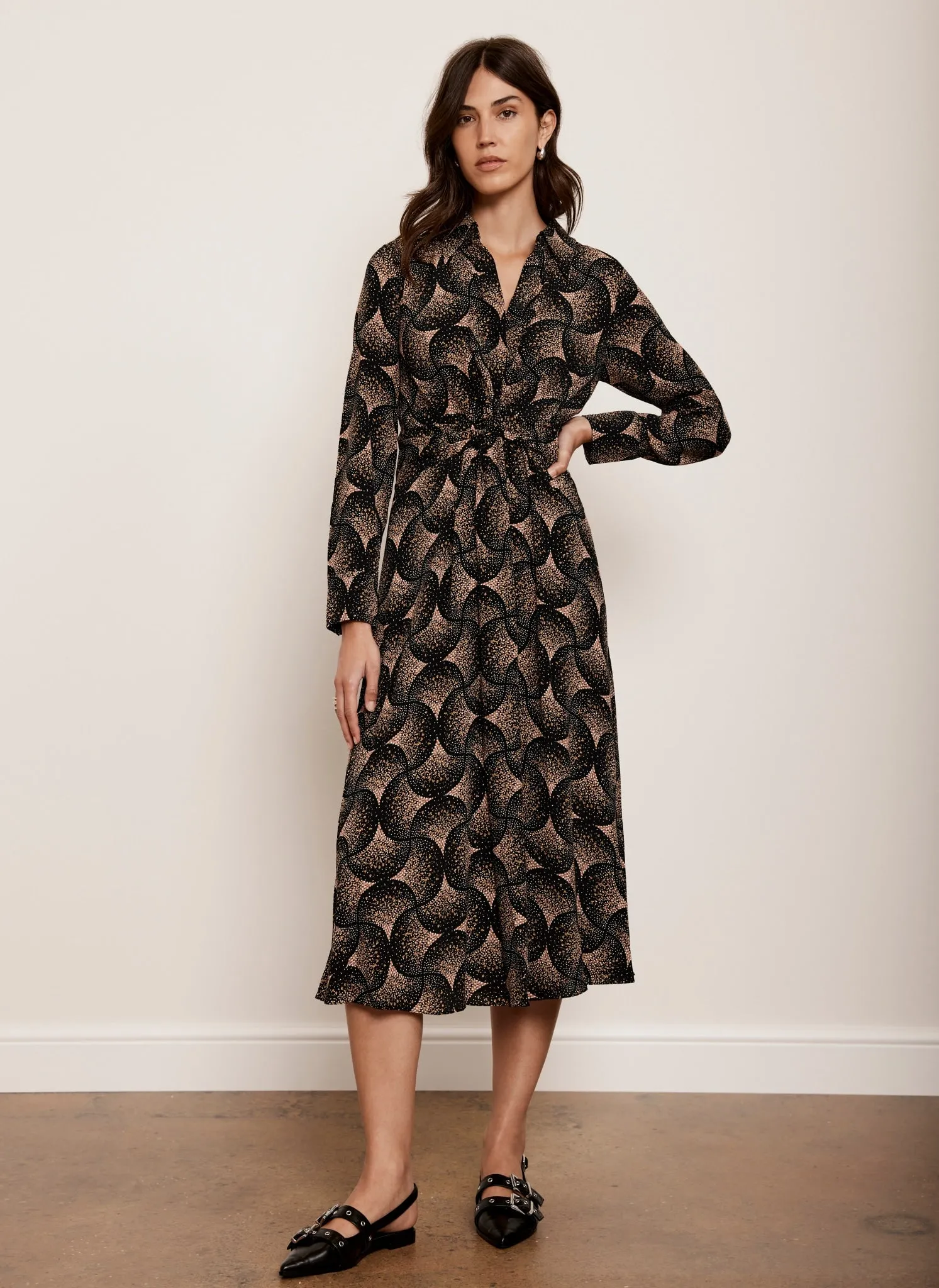 Geometric Print Midi Shirt Dress sold by Mint Velvet product image thumbnail 5