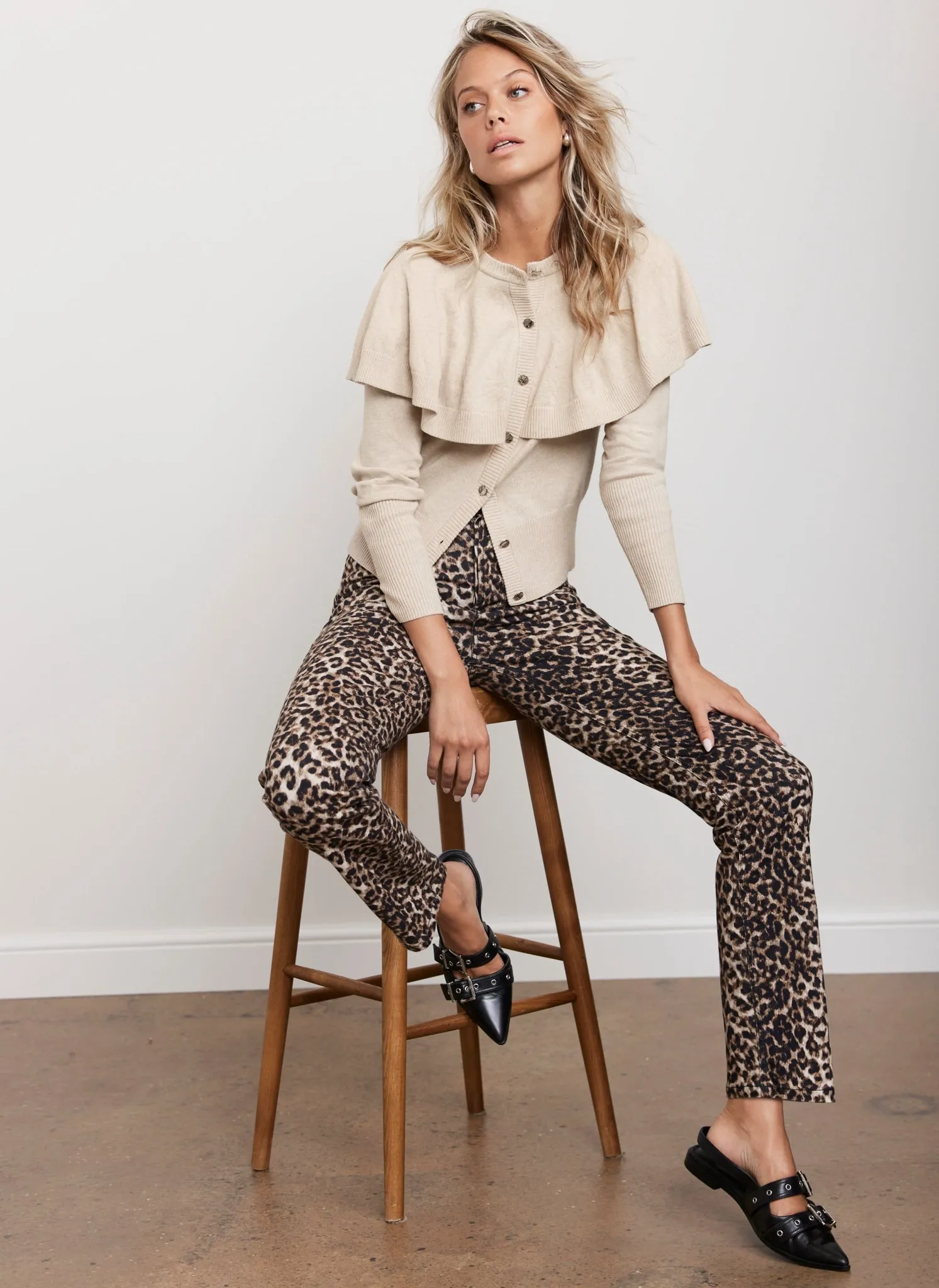 Neutral Cape Detail Cardigan sold by Mint Velvet product image thumbnail 2