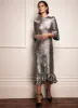 Silver Metallic Midi Dress sold by Mint Velvet