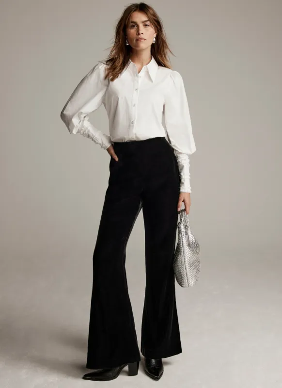 Black Velvet Wide Trousers sold by Mint Velvet