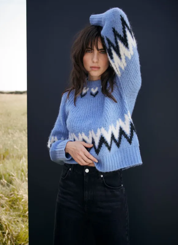 Blue Wool Blend Fairisle Jumper sold by Mint Velvet