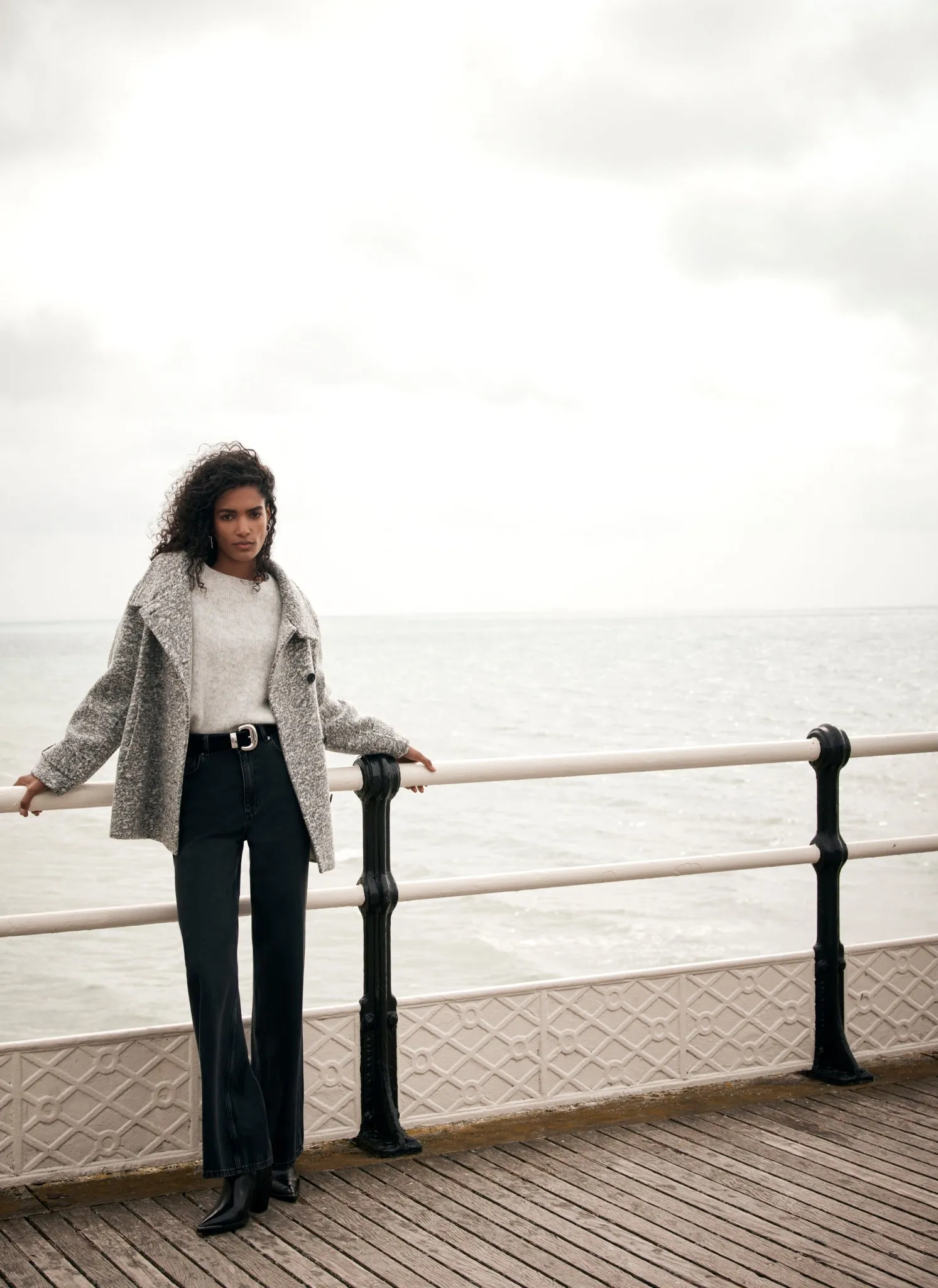 Grey Wool Blend Coat sold by Mint Velvet product image thumbnail 5