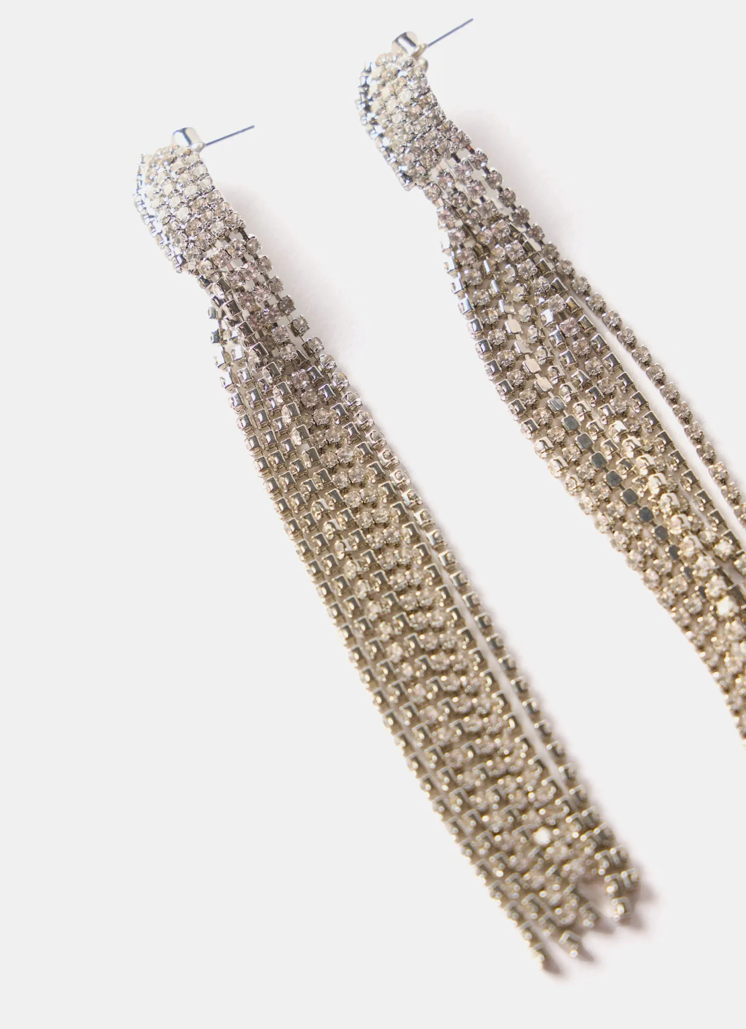 Silver Tone Statement Long Drop Earrings sold by Mint Velvet product image thumbnail 4