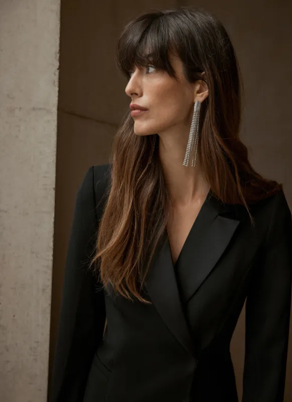 Silver Tone Statement Long Drop Earrings sold by Mint Velvet