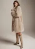 Neutral Longline Faux Fur Coat sold by Mint Velvet