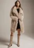 Neutral Longline Faux Fur Coat sold by Mint Velvet