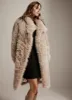 Neutral Longline Faux Fur Coat sold by Mint Velvet
