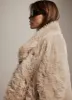 Neutral Longline Faux Fur Coat sold by Mint Velvet