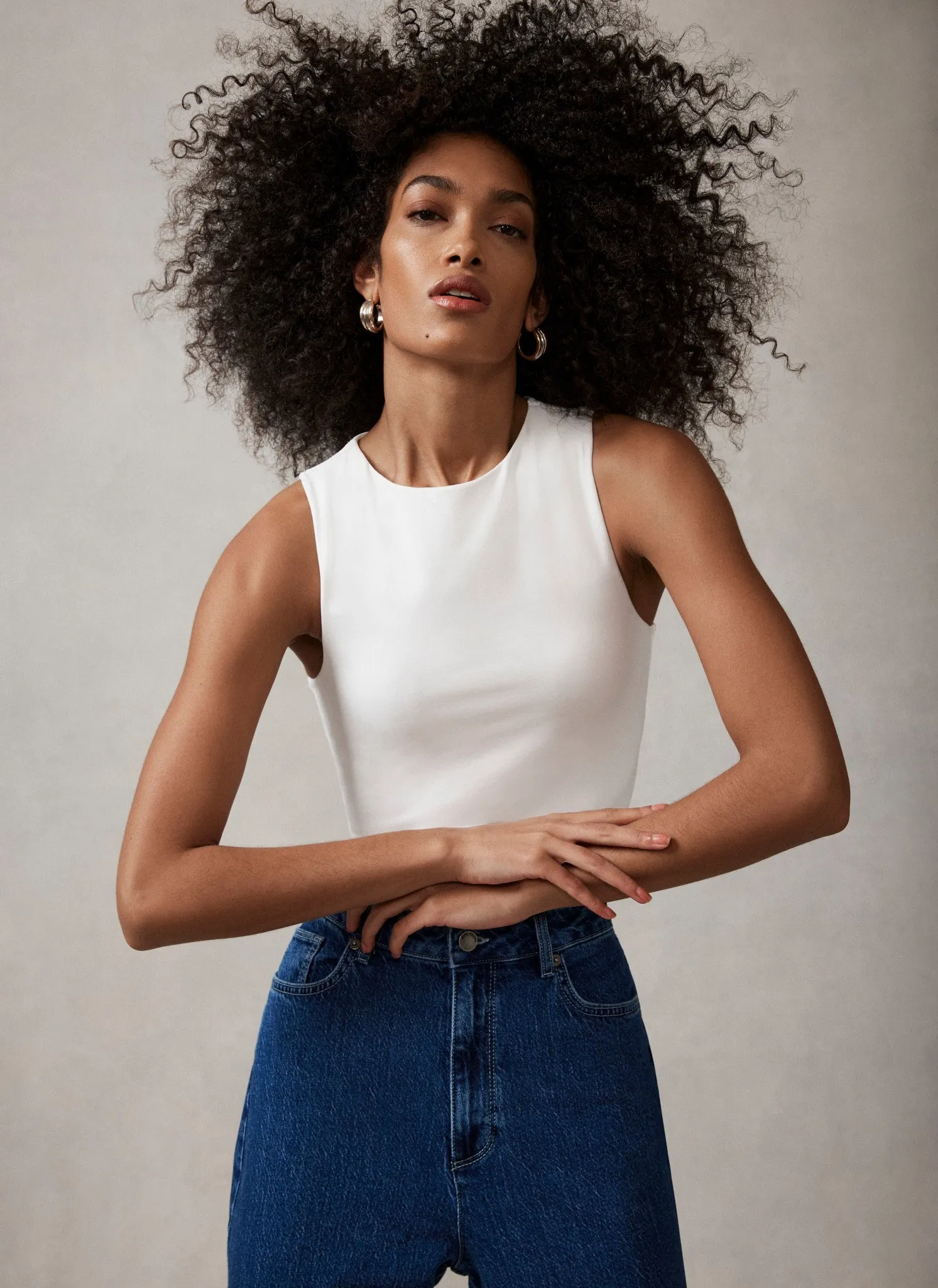 White Layering High Neck Vest sold by Mint Velvet product image thumbnail 3