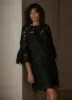 Black Floral Lace Mini Dress sold by Mint Velvet