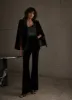 Black Velvet Flared Trousers sold by Mint Velvet