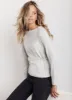 Grey Cotton Blend Zip Side Jumper sold by Mint Velvet