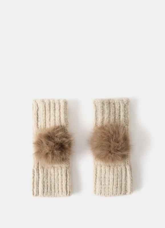 Neutral Knit Hand Warmers sold by Mint Velvet