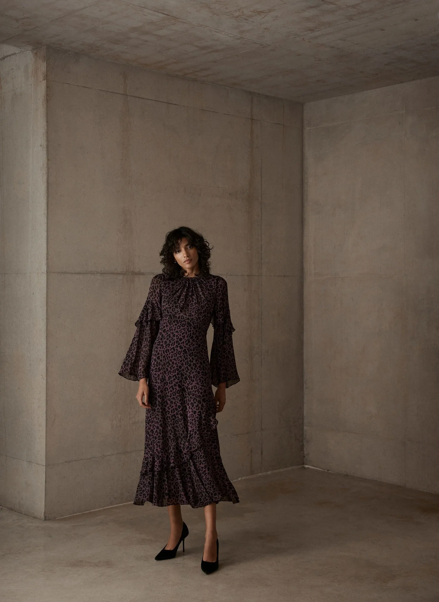 Burgundy Animal Print Maxi Dress sold by Mint Velvet product image thumbnail 4