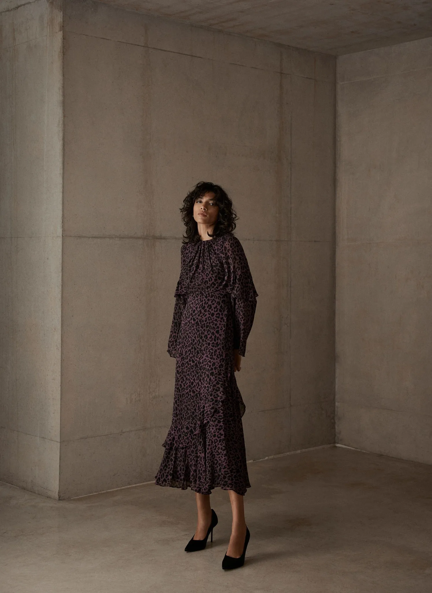 Burgundy Animal Print Maxi Dress sold by Mint Velvet product image thumbnail 5