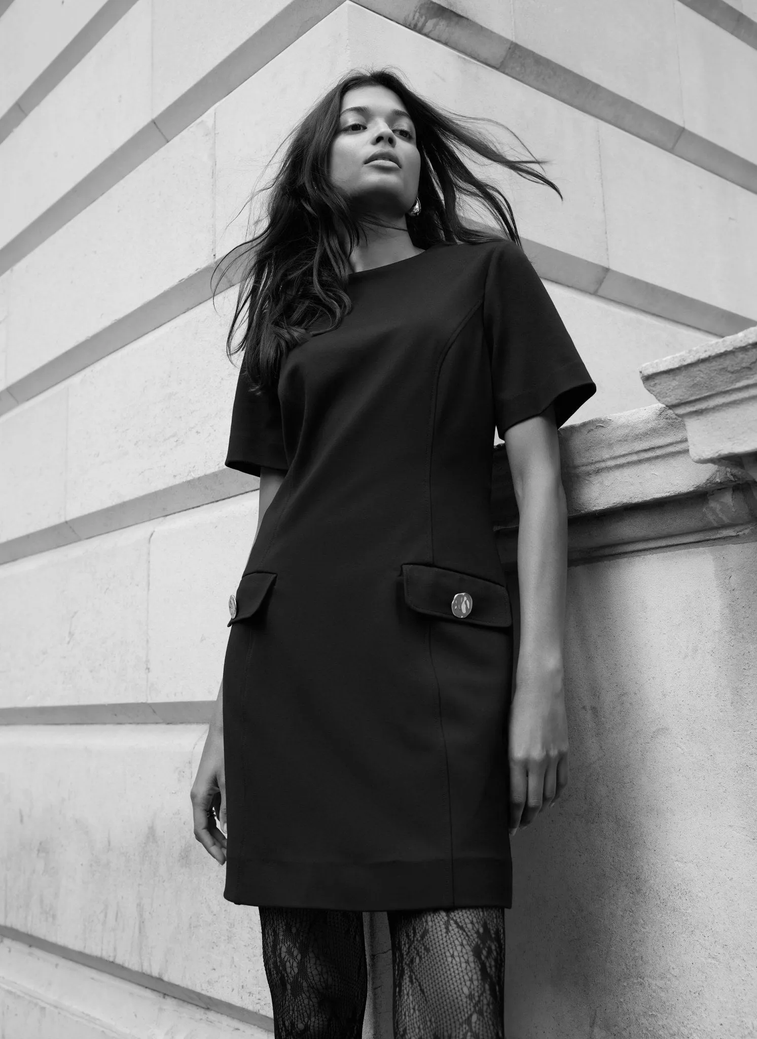 Black Mini Shift Dress sold by Mint Velvet product image thumbnail 5