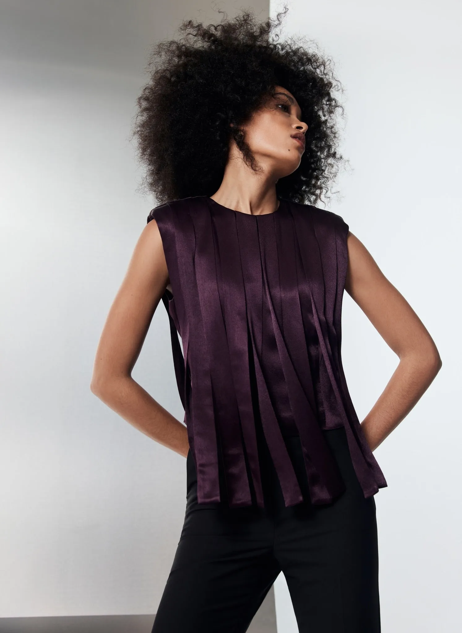 Burgundy Tape Detail Top sold by Mint Velvet product image thumbnail 2